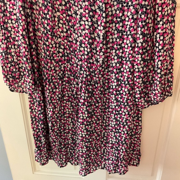 Boden Aurelia Tunic Top Pink Spotty Dot Relaxed Fit 3/4 Sleeve US Size 12R 12 - Picture 4 of 8